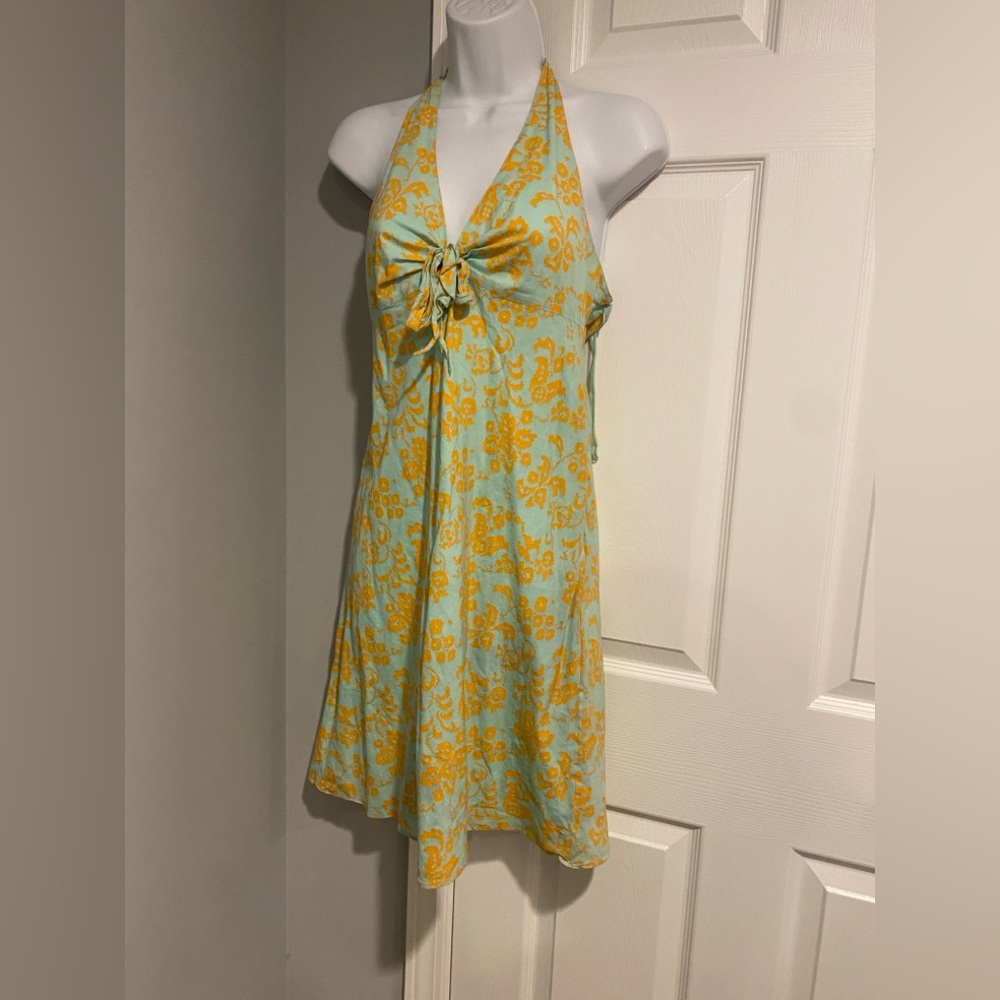 GAP Floral Dress in Orange and Light Green
